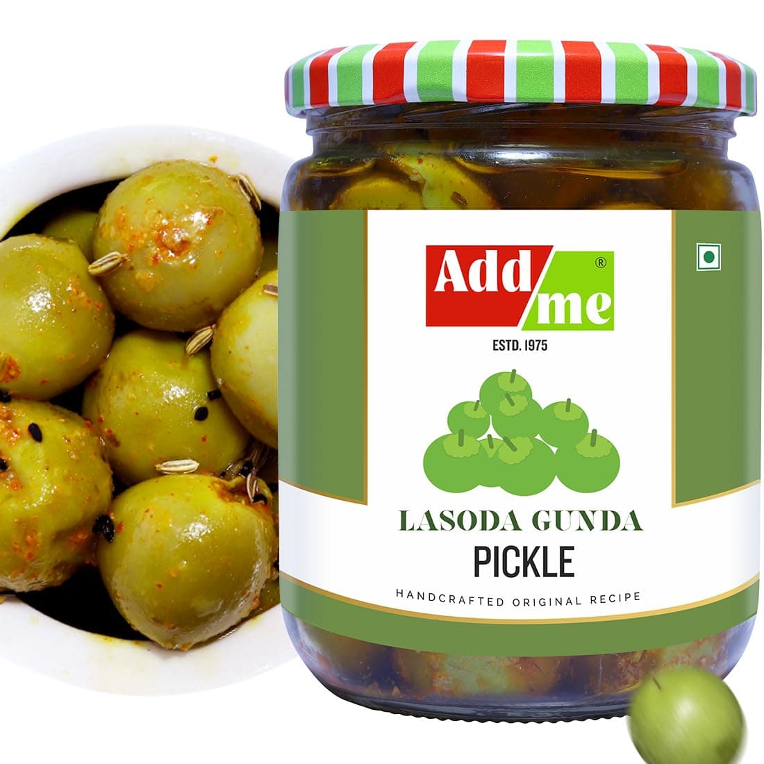 Home Made Lasode Gunda Pickle Achar 500gm Rajasthani lasoda Fruit ka achar Glass Jar