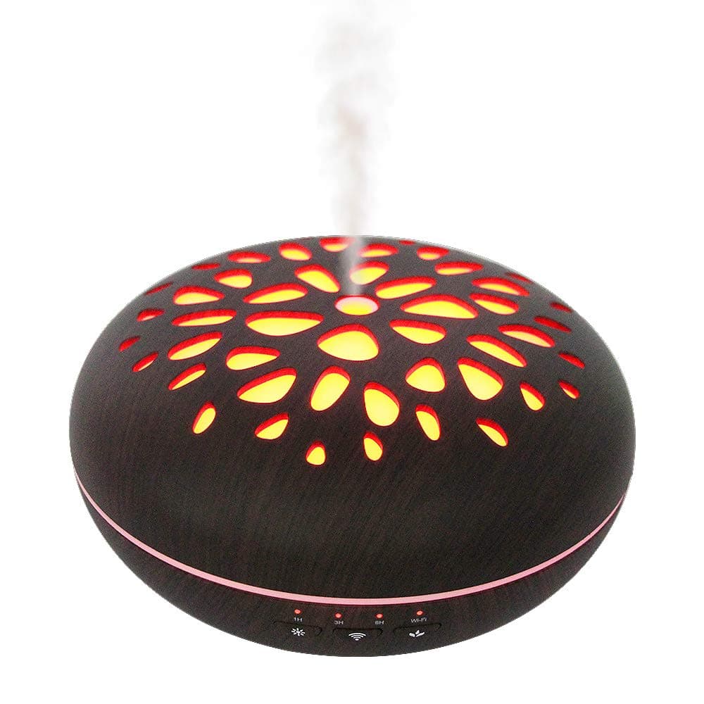 DIKLA 400ML Smart Essential Oil Diffuser Cool Mist Humidifier Compatible with Alexa and Umists APP Essential Oil Aroma Humidifier LED Light Controlled by Smart Phone APP (12A-1)