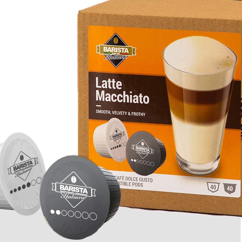 Latte Macchiato - 80 Dolce Gusto Compatible Pods (80 Capsules, 40 Servings)