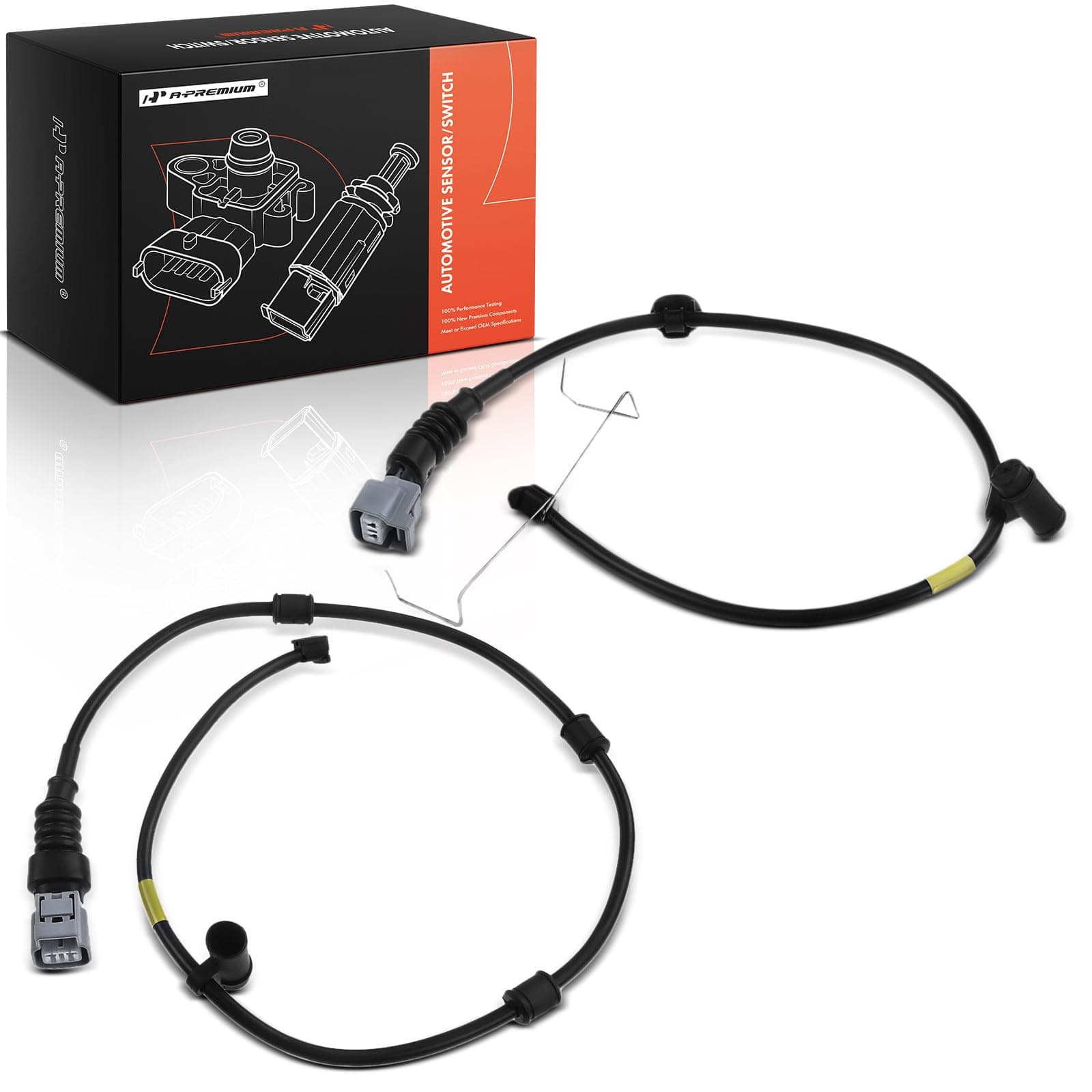 A-Premium Disc Brake Pad Wear Sensors Compatible with Lexus LS460 2007-2017 LS600h 2008-2016 Front and Rear Side 2-PC Set