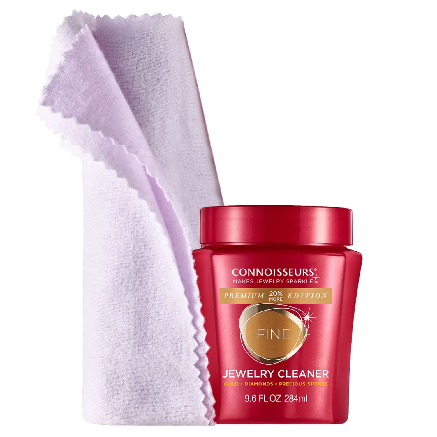 Premium Edition Jewelry Cleaner, Value Size 9.6oz - Pick from Fine, Silver or Delicate Jewelry Cleaner, 8.00 Fl Oz (Pack of 1), No Gemstone