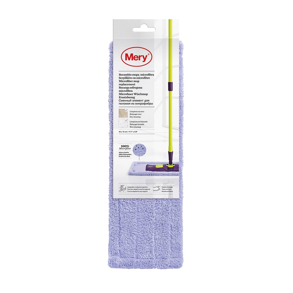 Mery Mop, Microfibre, Purple, 45 x 15 x 1 cm