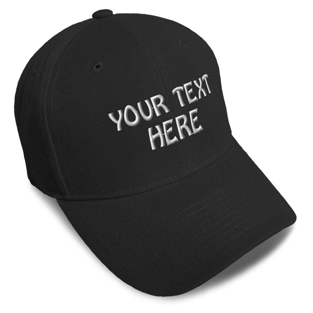 Baseball Cap Custom Personalized Text Dad Hats for Men & Women Strap Closure