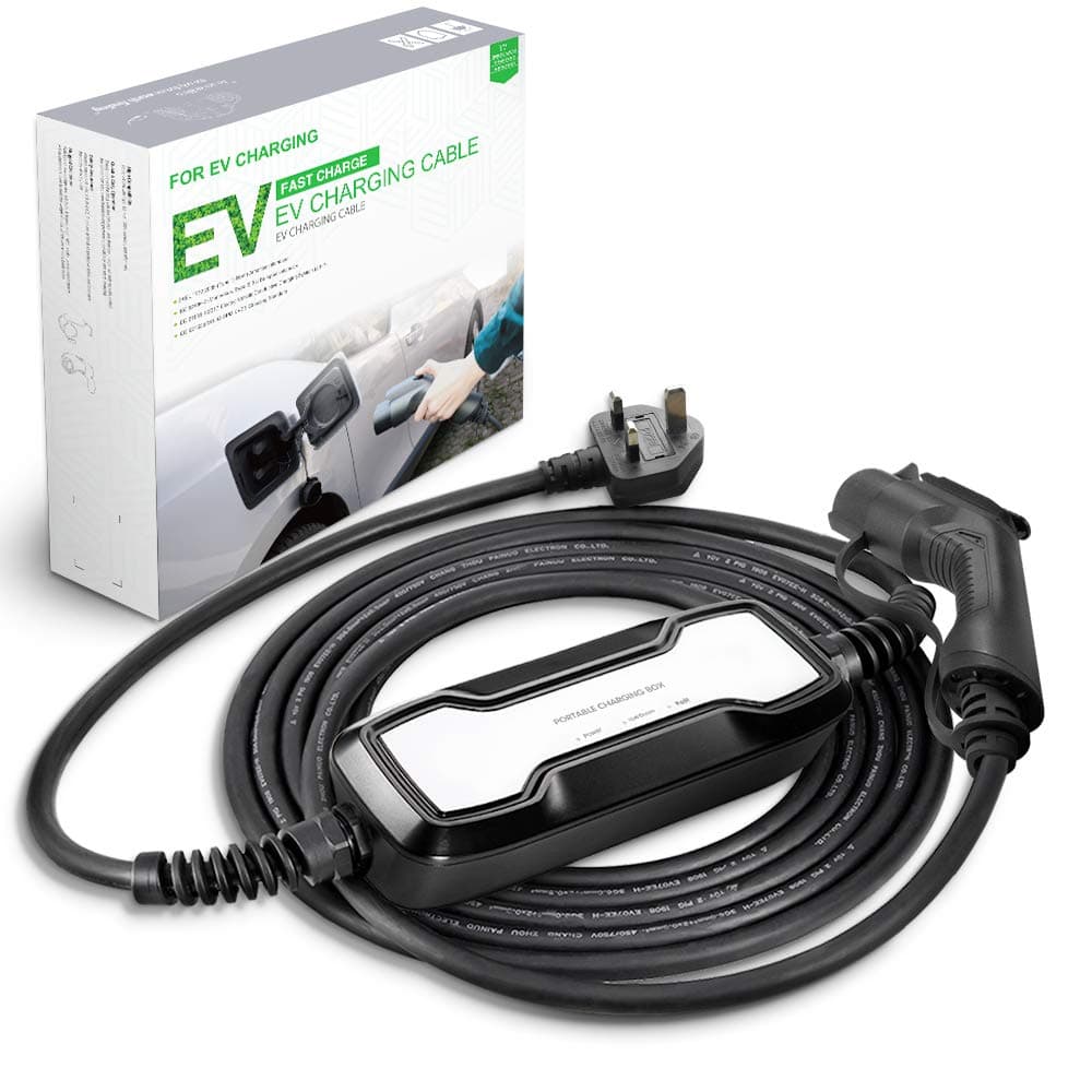 Morecevse EV Charger EV Charging Cable Type1 Charger Box 10A 2.2kw EVSE Portable Charger SAE J1772 UK 6m Compaitible With Most EV Cars