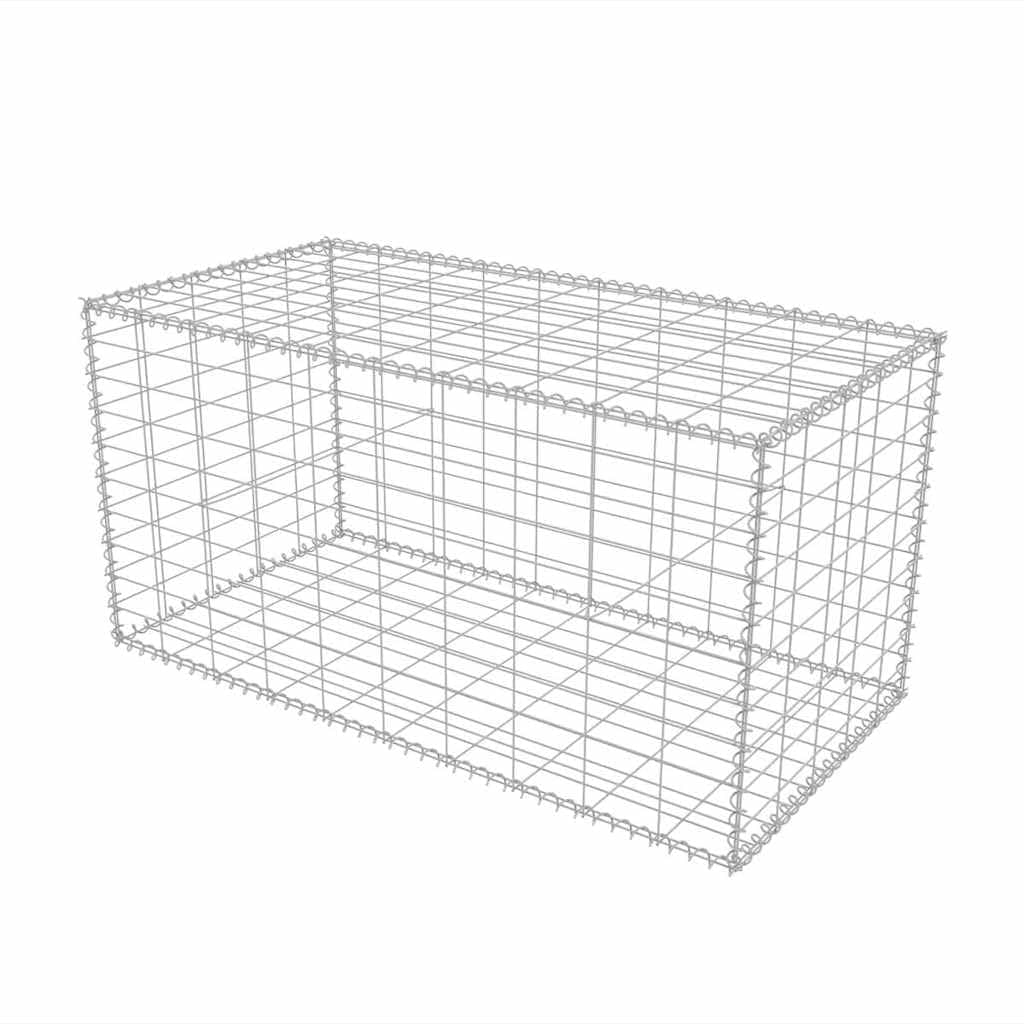 vidaXL Gabion Basket Steel 39.4"x19.7"x19.7" Garden Patio Wall Wire Fence Cage