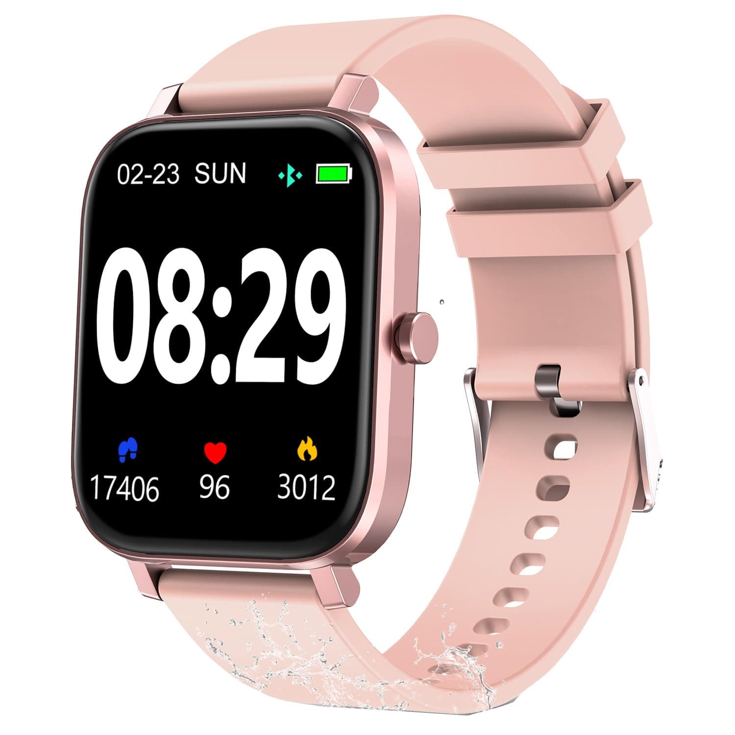 Smart Watch for Women Fitness Tracker Watch for Android/iOS Phones, Activity Trackers and Smartwatches with Heart Rate/Sleep Monitor, Step Counter, Waterproof Smart Watches
