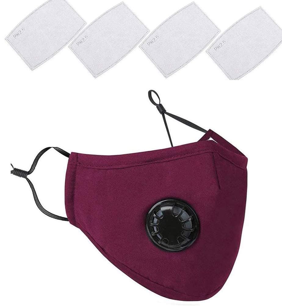 Drita Washable Reusable Cover Fleece Half Face Windproof Face Mask for Outdoor Sport (Red)