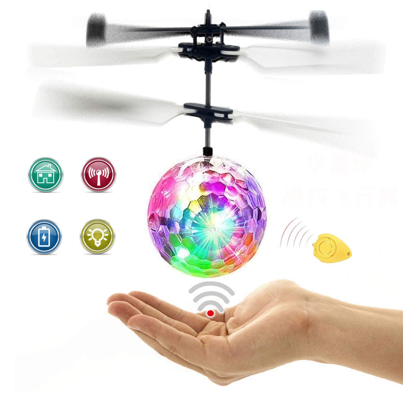 FANSIDI RC Flying Ball, Newest Helicopter Ball Infrared Induction Flying Toys with Colorful LED Shinning Lights RC Toys for Kids, Teens, Best Gifts Choices for Girls and Boys Toys