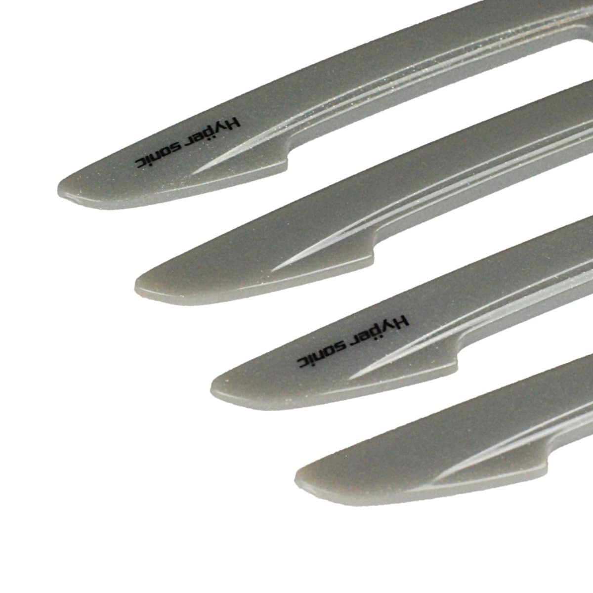 Hypersonic® HP6101 Car Door Protector, Impact Protection, Door Edge Protection for all Car Doors, Self-Adhesive, Silver / Grey, Set of 4