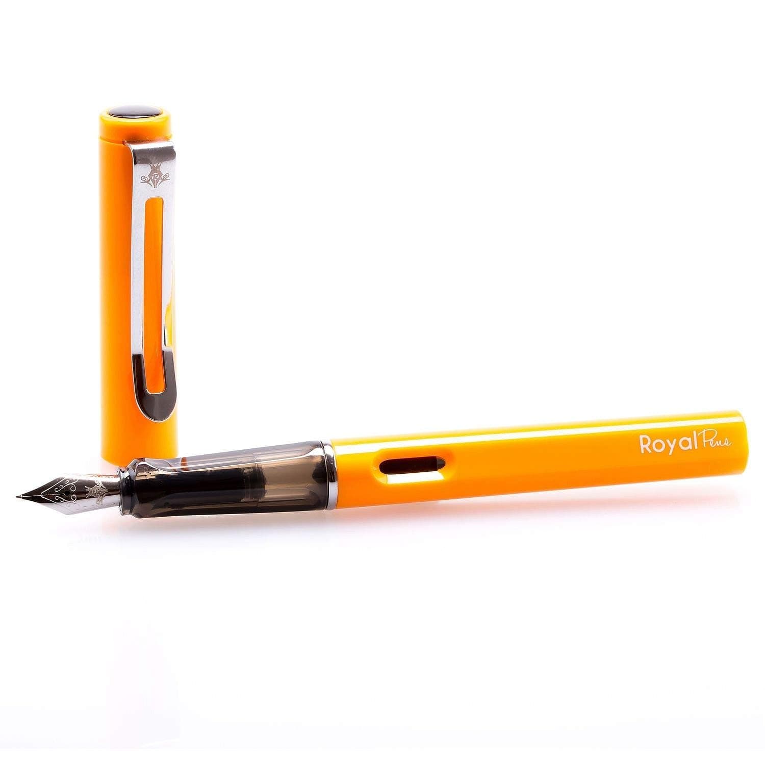 Royal Pens Delight Fountain Pen Orange With Iridium Nip & Free ink Converter