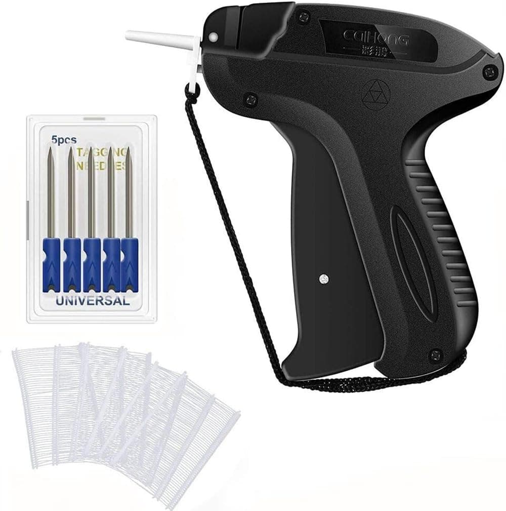 Tag Gun, Clothes Label Tagging Gun +6 Replacement Needle +1500 Tags Barbs 50mm Price Labels Tags for Clothes Socks Hat Fashion Store