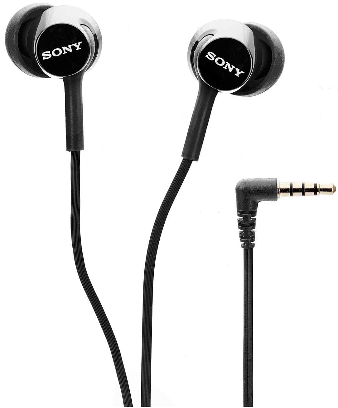 Sony MDR-EX150AP Wired In-Ear Headphones with tangle free cable, 3.5mm Jack, Headset with Mic for phone calls and 1 Year Warranty - (Black)