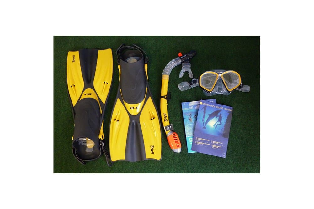 Crivit Beach Professional Dive and Snorkel Set 42-46 Yellow/Black