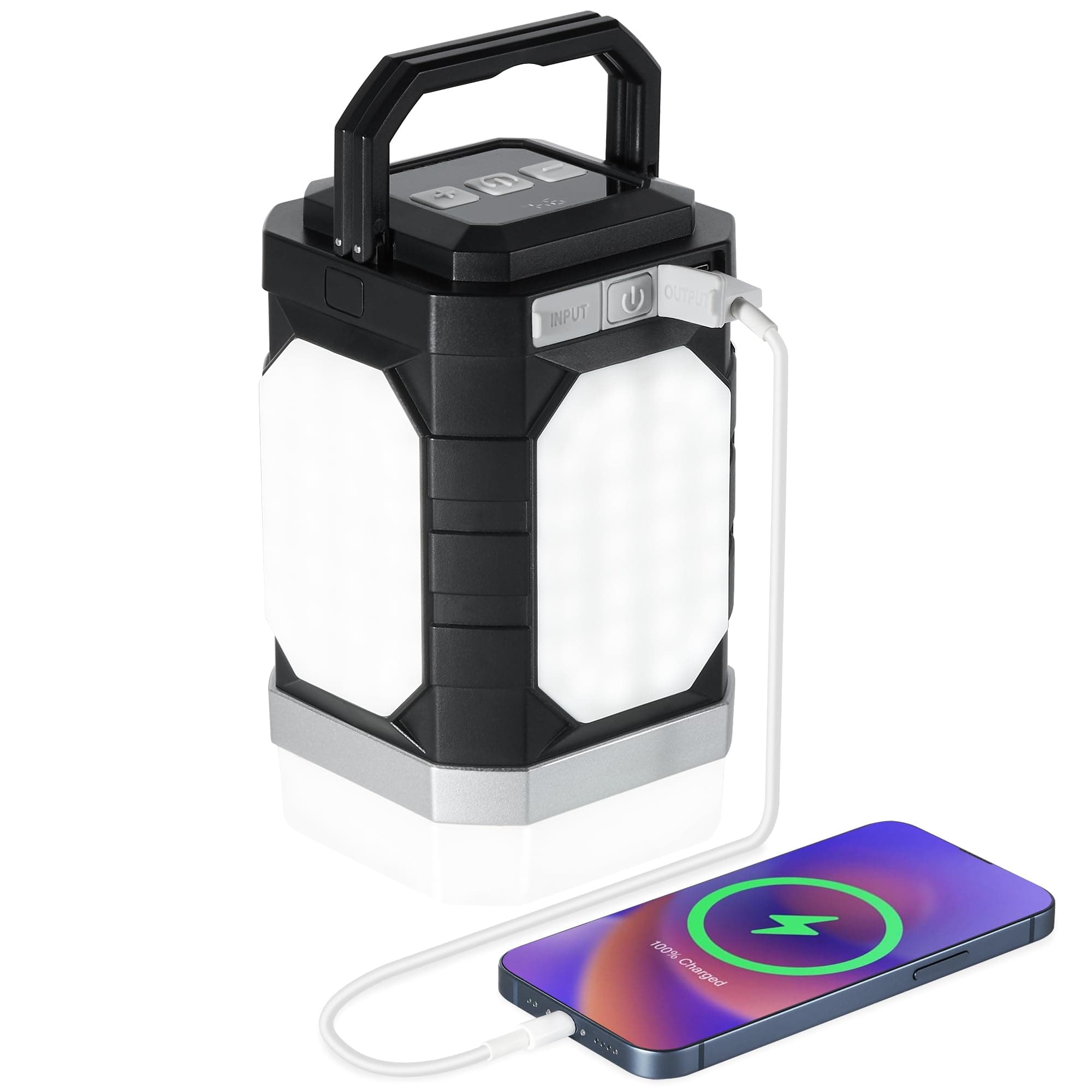 Sinvitron Camping Lantern Rechargeable–30,000mAh Portable Camping Lights, QC3.0 Fast Charging,1000 Lumens,350H Runtime,IPX5 Waterproof Emergency Light for Hurricanes,Power Outages,Camping