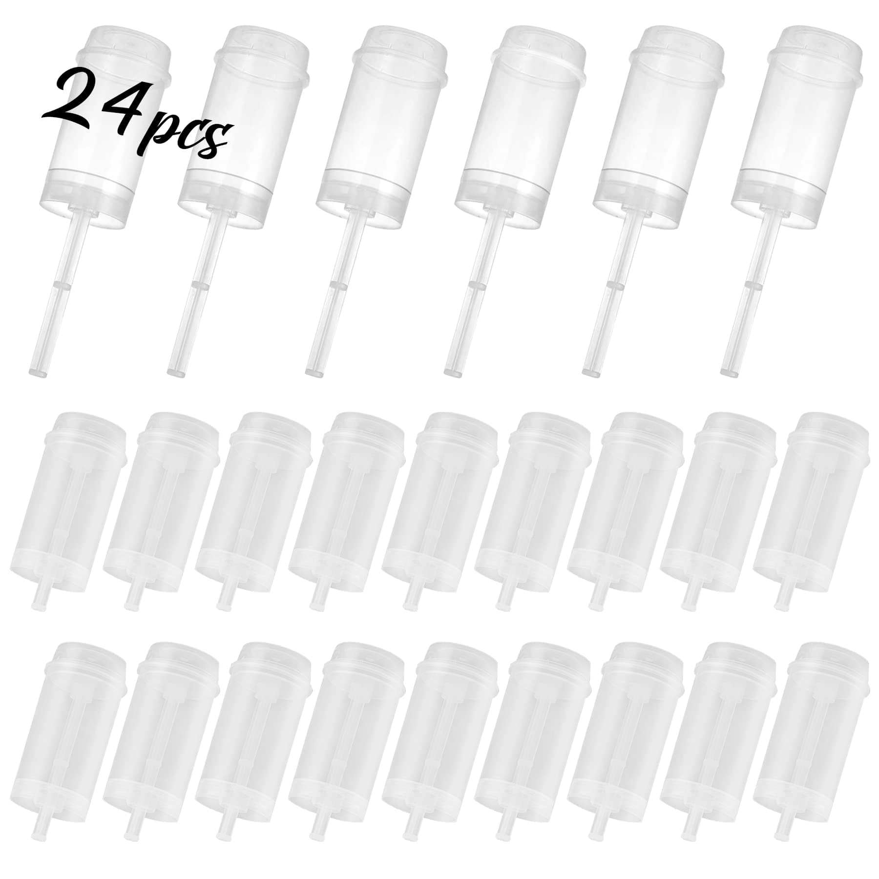 24 Pack Cake Push Pop Containers with Lids, Reusable Cake Push Pops, Muti-purpose Push Pop Cake Containers, Plastic Cake Push-up Pop Shooter for Cupcake, Confetti, Homemade Ice Cream,Desserts