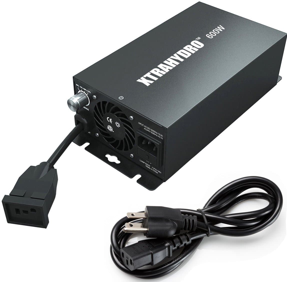 600W Dimmable Electronic Ballast, XTRAHYDRO Hydroponic PUF 600 Watt Digital Ballast for Grow Light, HPS MH Supported