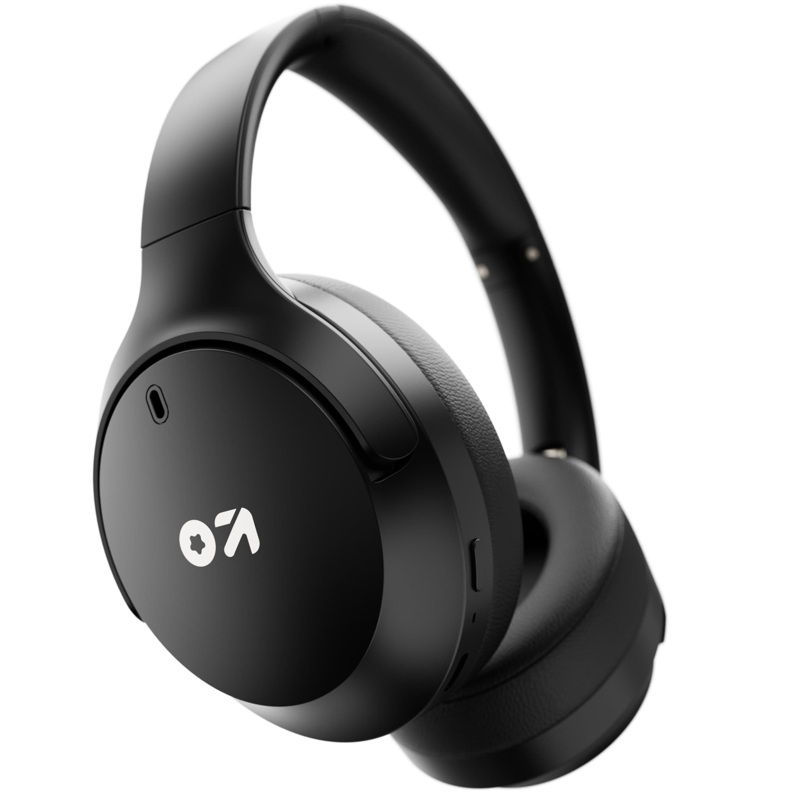 GOBOULT Q Over Ear Bluetooth Headphones with 70H Playtime, 40mm Bass Drivers, Zen™ ENC Mic, Type-C Fast Charging, 4 EQ Modes, Made in India, IPX5 Headphones Wireless with mic (Black)
