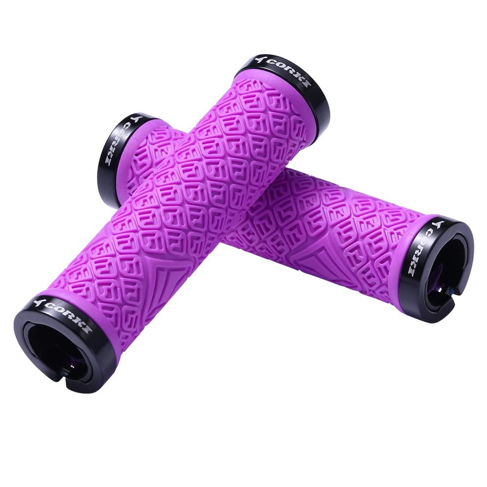 corki Mountain Bike Grips,Double Lock on Locking Bicycle Handlebar Grips for MTB,Downhill
