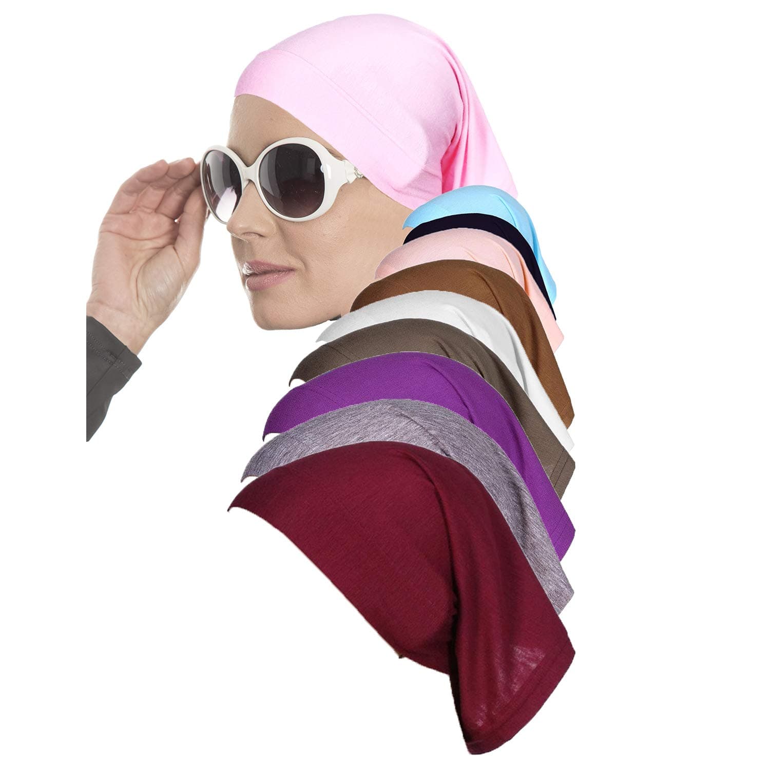 Hijab Underscarf 10X Headscarf for Muslim Women with Elastic Cotton - Inner Cap for Headscarf and Islamic Headgear