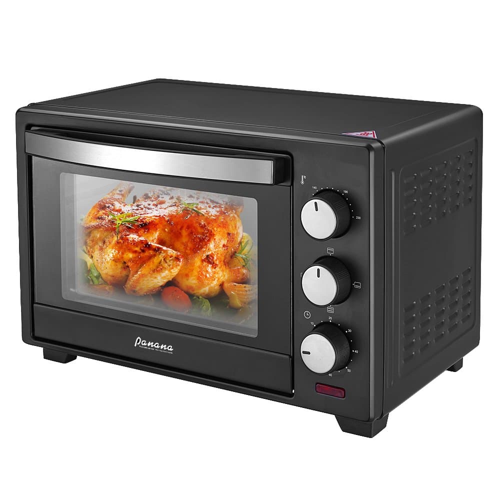 30L Wire Rack Baking Mini Oven Fast Heating Toaster Ovens Cooking Machine with Timer Rack Baking Tray,1600W