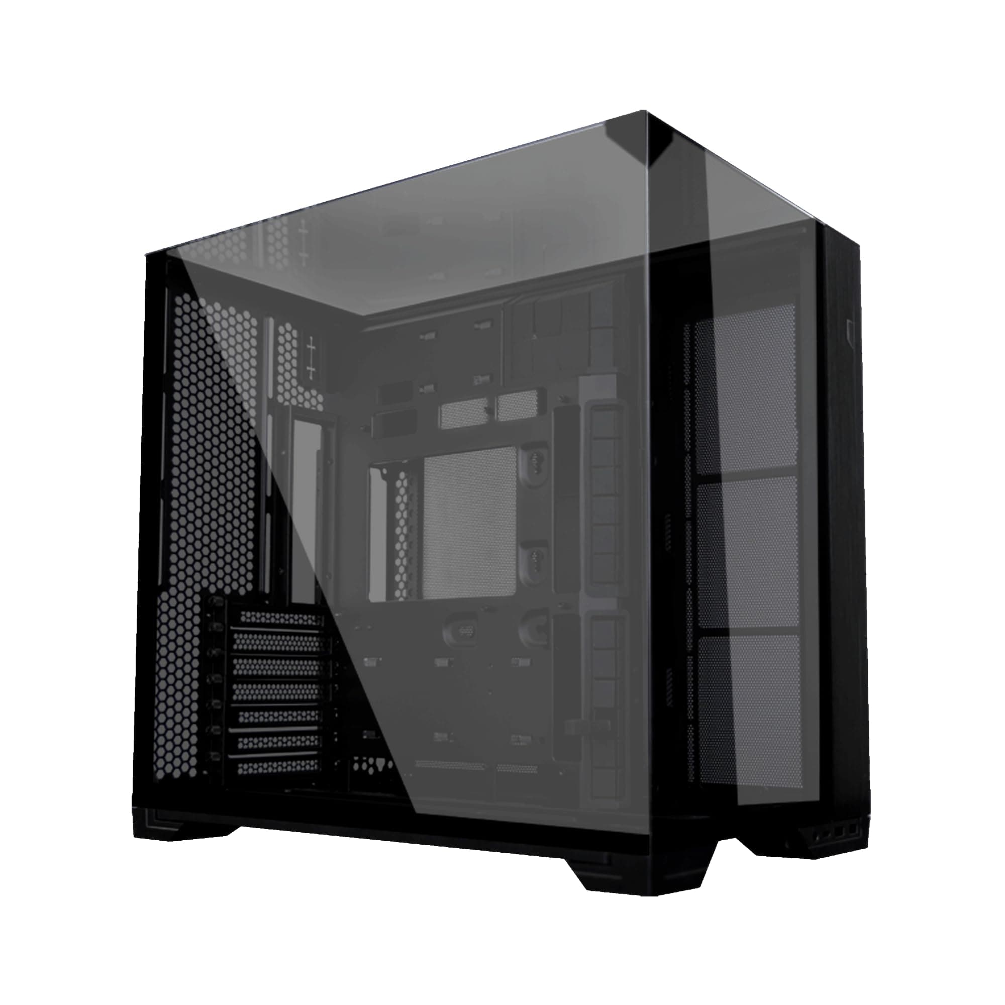 Lian Li O11 Vision Compact Black Steel Tempered Glass ATX Mid Tower Computer Case - Rear Connection Support - O11VPX