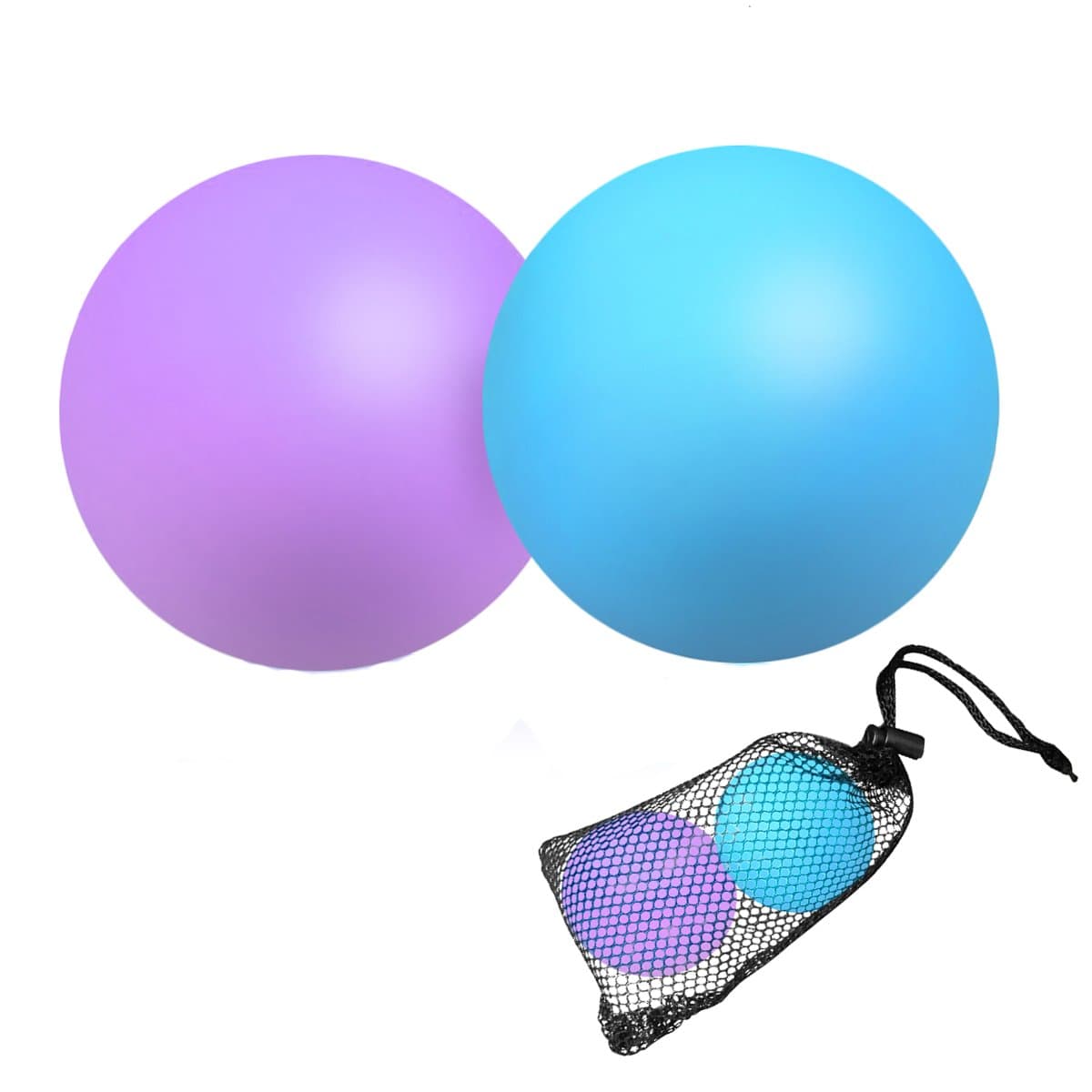 CUXUS Lacrosse Massage Balls, Self Myofascial Release Trigger Point Therapy Deep Tissue Physical Massage Ball Set of 2 Hard Firm Rubber Balls