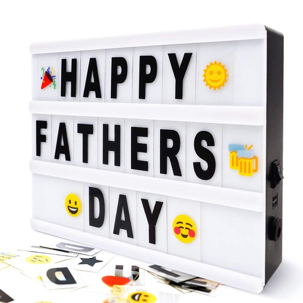 Cinema Light Box with Letters- A5 Cinematic Lightbox with 160 Letters Numbers and Symbols, Customized Your Message for Christmas Home Decor,Wedding,Birthday Parties(Medium7.9X1.8X5.9inch)