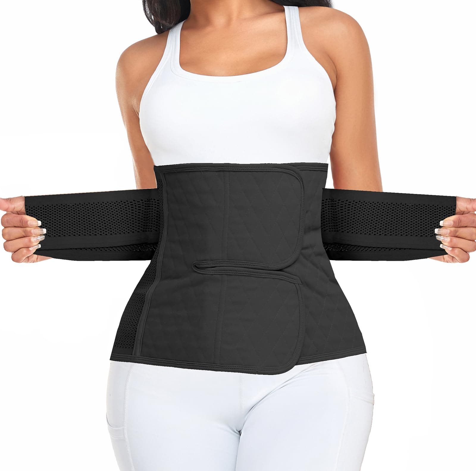 GepoetryGepoetry Postpartum Belly Band Support Recovery Wrap, Abdominal Binder Postpartum Essentials After Birth Brace, Body Shaper Waist Shapewear, Post Surgery Pregnancy Belt (Small/Medium, 1-Black)