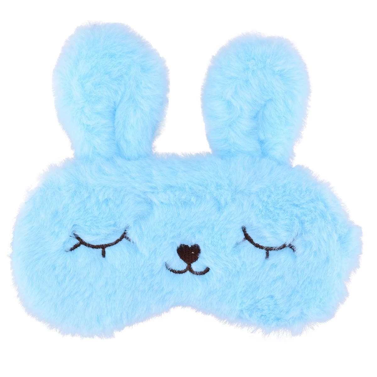 β Ulife Mall Funny Easter Rabbit Sleep Eye Mask Fluffy Plush Blindfold for Sleeping Travel Eye Mask with Adjustable Elastic Band Sleeping Masks Eye Cover for Children Girls Boys Women Blue