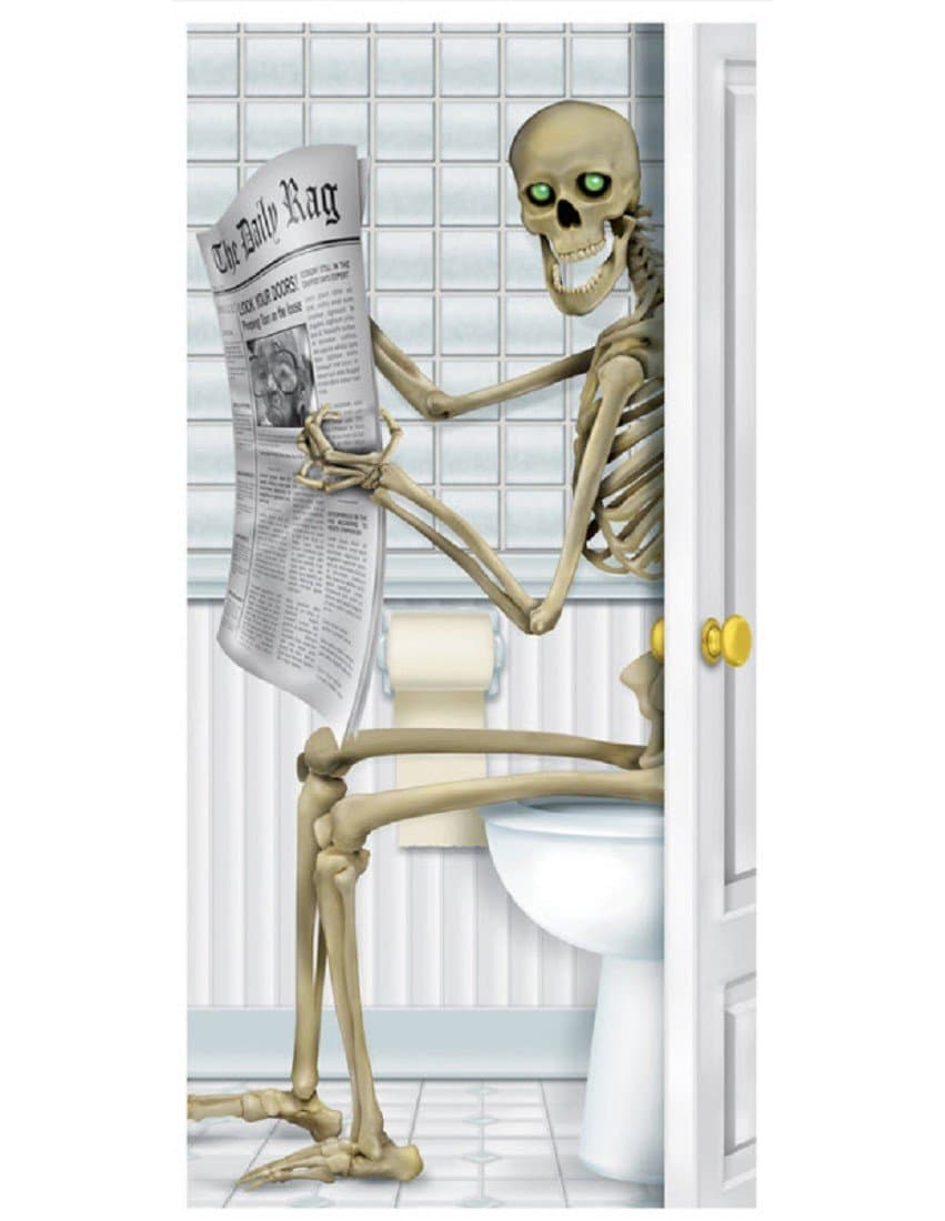 Beistle Skeleton Restroom Door Cover Party Accessory (1 Count) (1/Pkg)