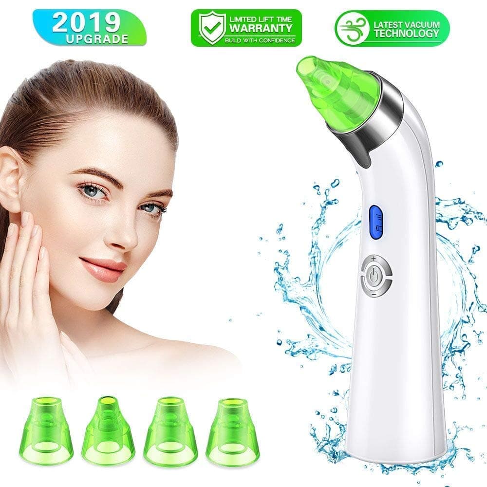 【New Version】Blackhead Remover Vacuum - Facial Pore Deep Cleaner Electric Acne Comedone Extractor Kit with Latest Vacuum Technology,Power Suction & Function Heads, Perfect for Skin Treatment (green)