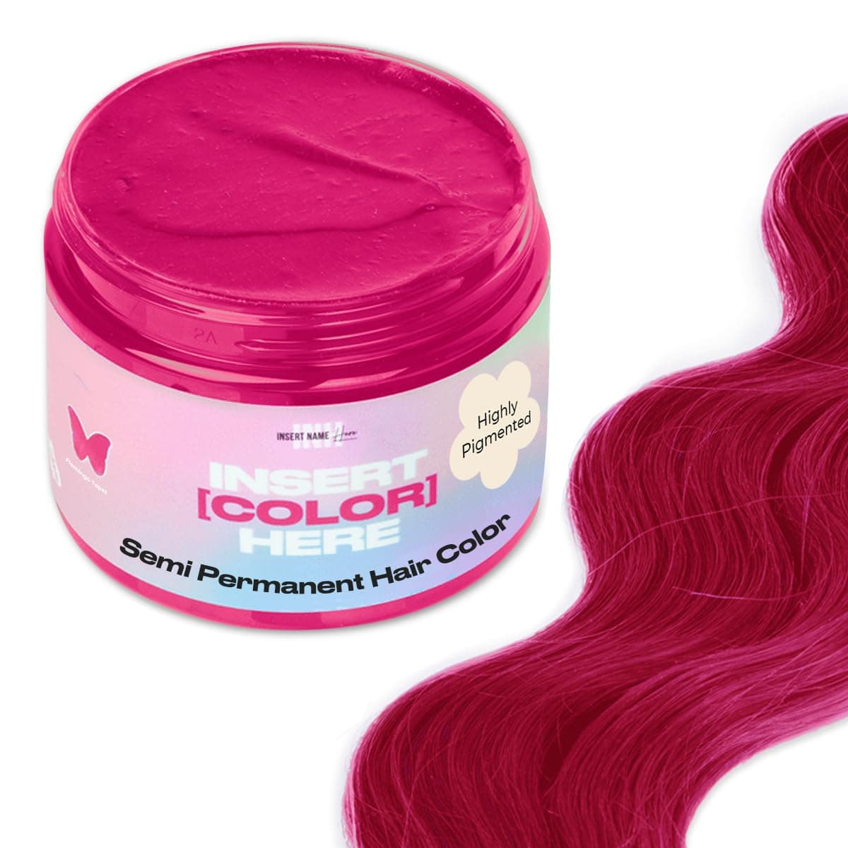 Semi Permanent Hair Color | Color Depositing Conditioner | Pink Hair Dye | No Bleach, No Peroxide Temporary Flamingo Topaz Tint for Women, Men | Vegan, Ammonia Free, Sulfate Free, Ready to Use 6oz