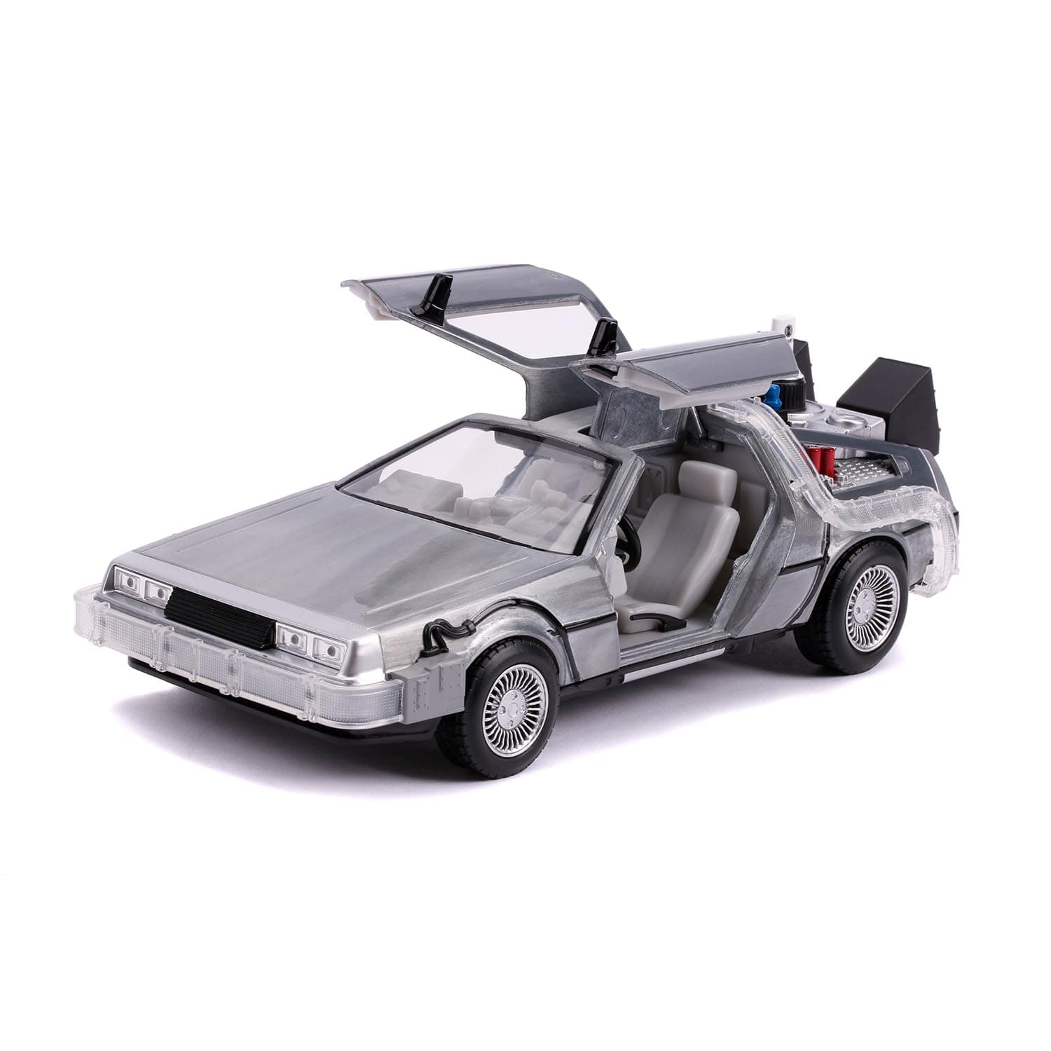 Jada - DLorean Back to The Future Collecting Vehicle, Doors Open, Glider Mode, 1:24 Scale (253255021)