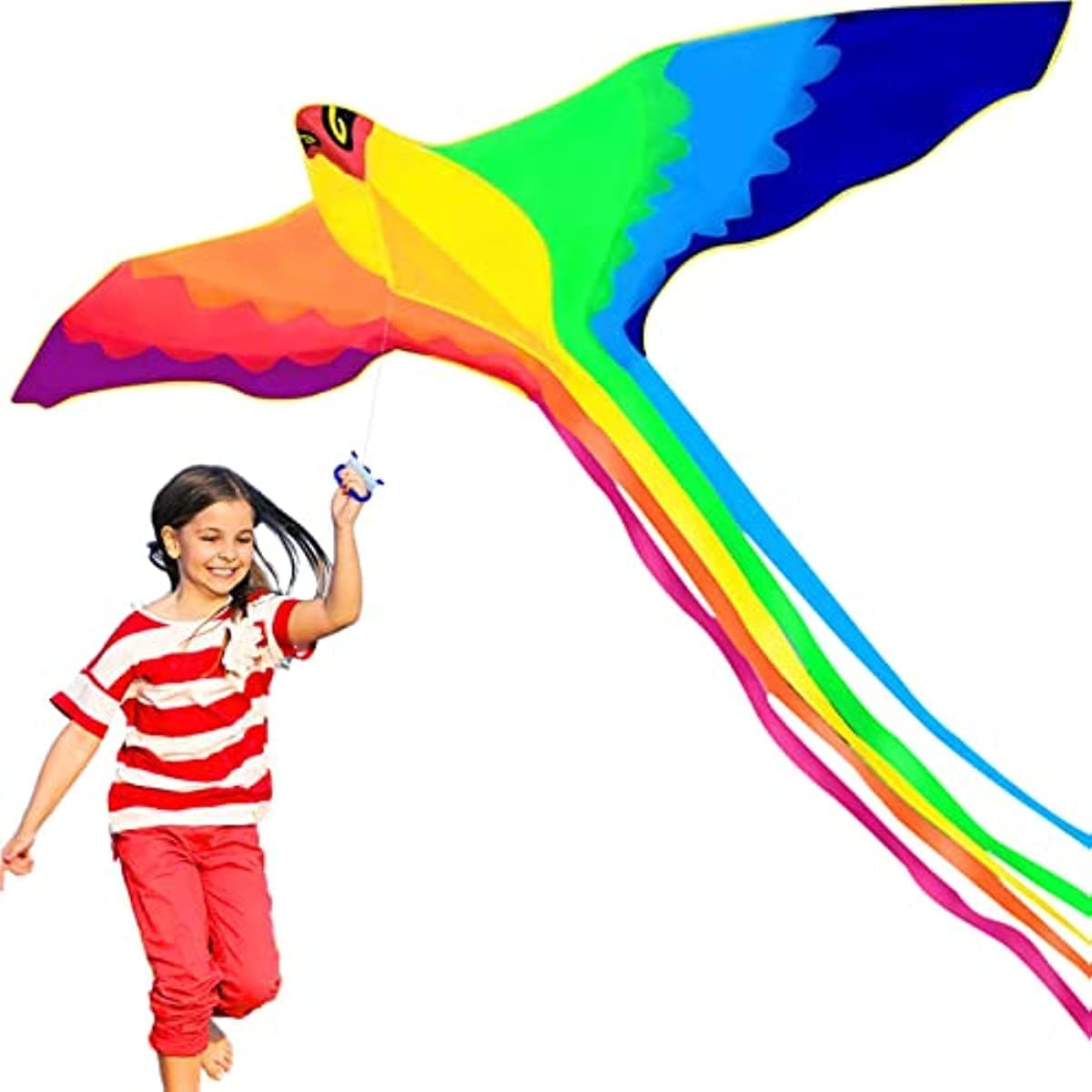 Phoenix Giant Kite suitable for children adult easy to fly single line with tail suitable for beach travel park family outdoor games and activities