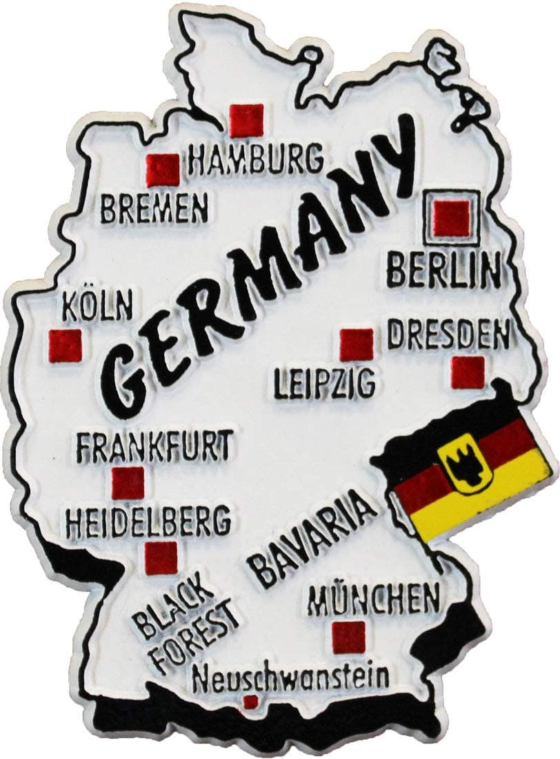 Germany Country Outline Refrigerator Magnet, Approximate Size 2 inch x 3 inch