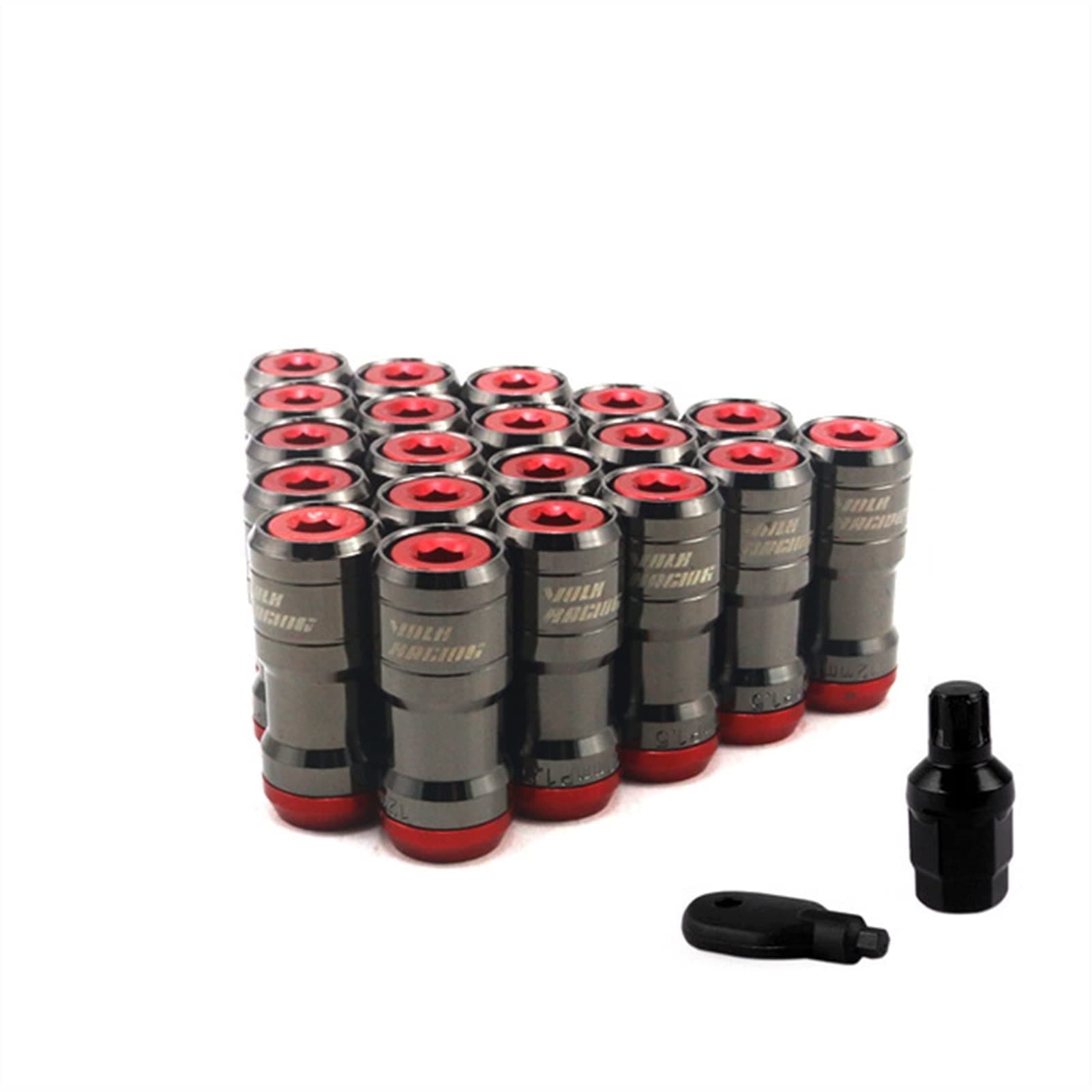 Wheel Lug Nut M12 X1.5 Or M12 X1.25 Authentic Acorn Racing Lug Wheel Nuts Screw 20PCS Car Replacement for Volk Wheel Nut Caps (Color : Titanium Color, Size : M12x1.25), AITEXI9314