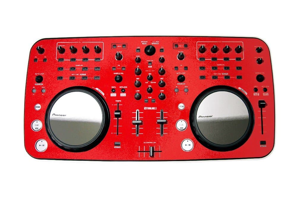 Red Protective Vinyl Overlay Skin made to fit Pioneer DDJ-Ergo Controller