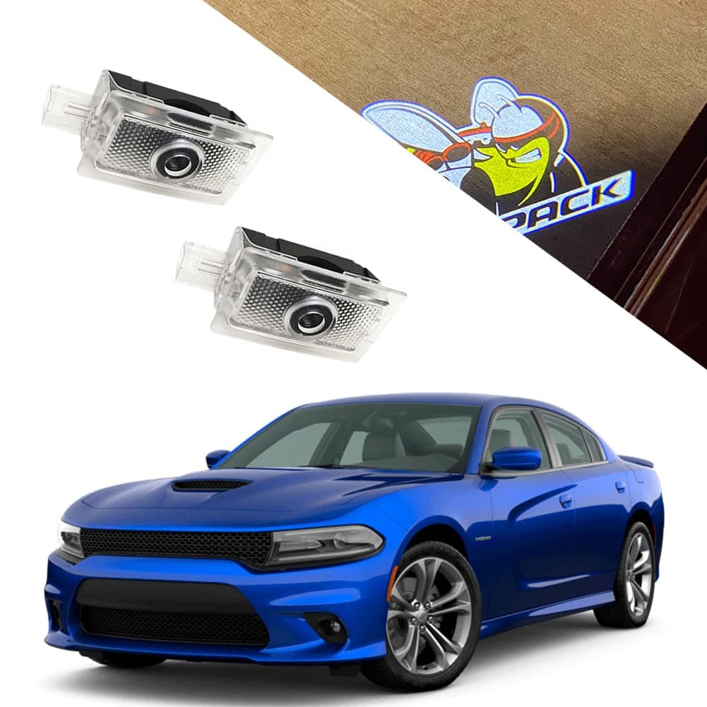 EastFly Never Fade Door Light Led Logo for Dodge Charger Magnum Projector Ghost Shadow Puddle Courtesy Step Lights (1. Scat Pack Emblem for Charger)