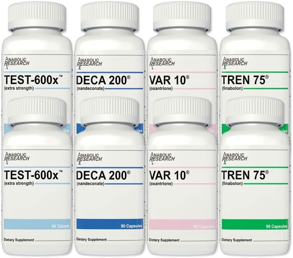 Anabolic Research Power Stack +Plus (Test Support System) - Test-600x, Deca 200, VAR 10, Tren 75-2 Month Supply