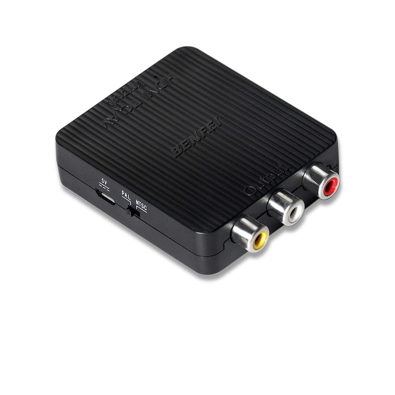 HDMI to AV, Benfei HDMI to RCA CVBs Adapter Supports PAL/NTSC Compatible for Amazon Fire TV Stick, Roku, Apple TV, PC, Laptop, Xbox, HDTV, DVD