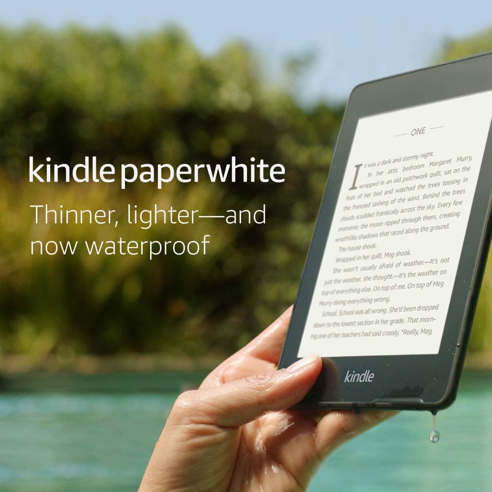Kindle Paperwhite ā (previous generation - 2018 release) Waterproof with more than 2x the Storage ā Ad-Supported