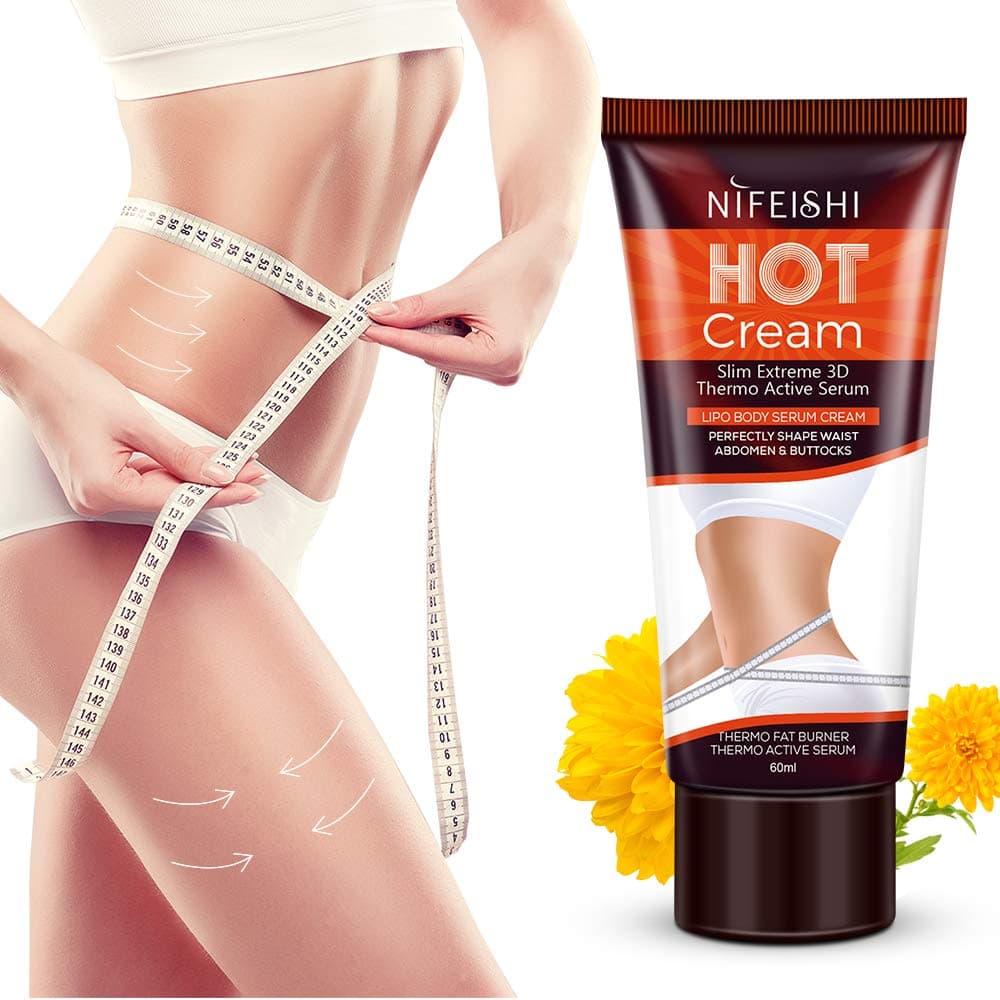 Hot Cream, Professional Cellulite Slimming & Firming Cream, Belly Fat Burnning for Women and Men, Natural Slim Body Cream for Shaping Waist, Abdomen and Buttocks 60ml
