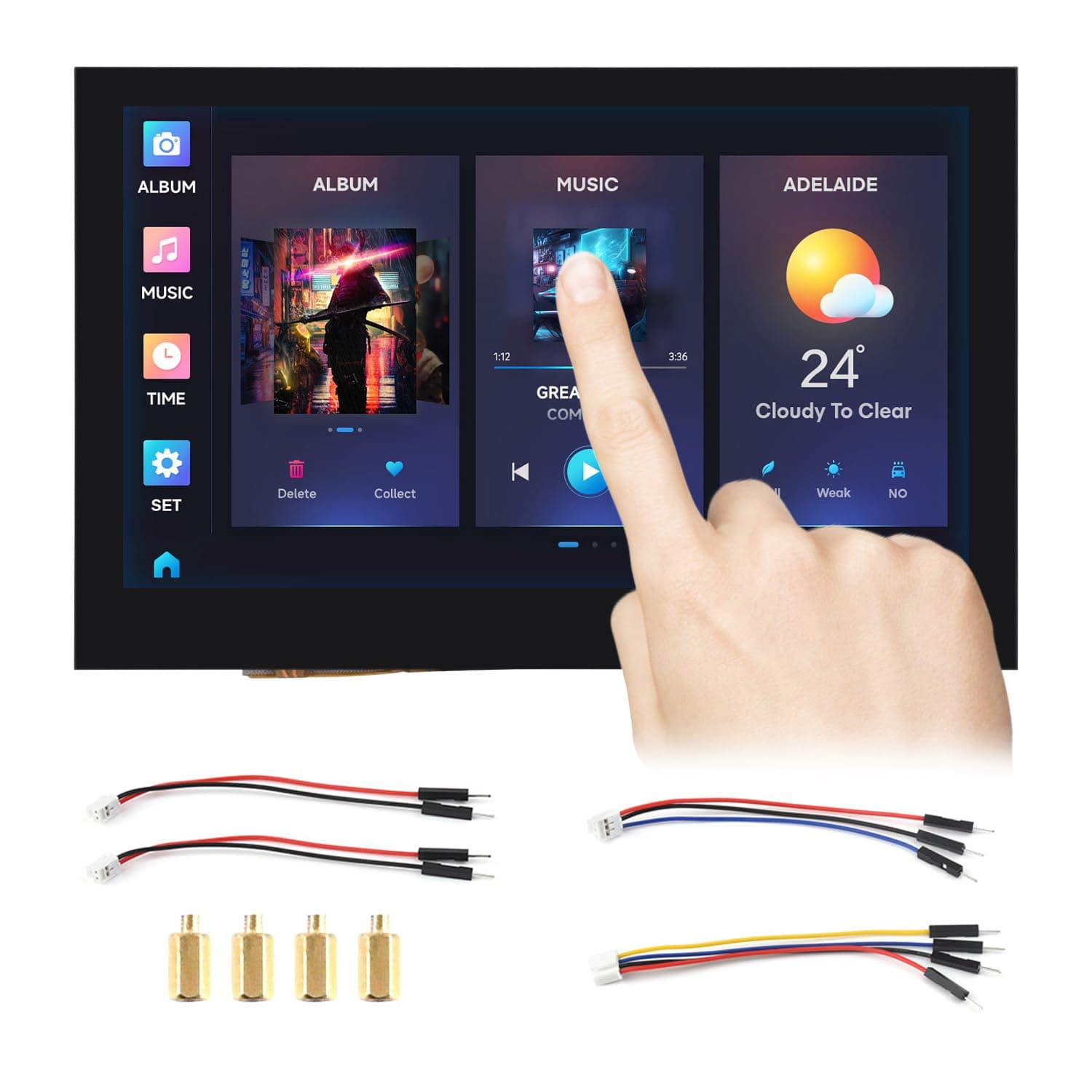 Waveshare ESP32-S3 4.3inch Capacitive Touch Display Development Board, 800x480, 5-Point Capacitive Touch, 32-Bit LX7 Dual-Core Processor, Up To 240MHz Frequency, Support WiFi, With Onboard Antenna