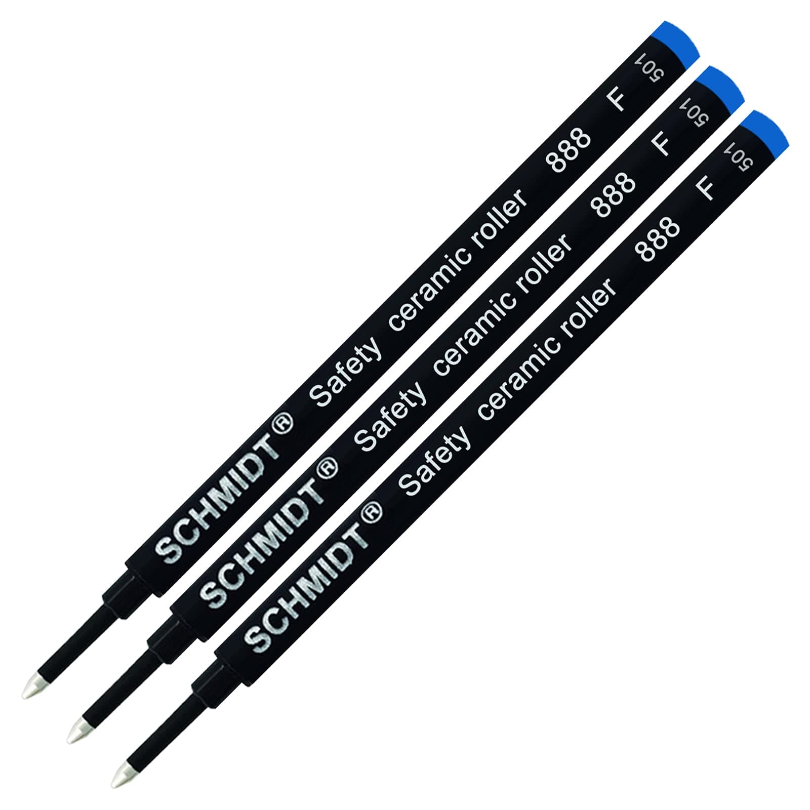 3 Pack - Blue Fine Tip Schmidt 888 Rollerball Refill
