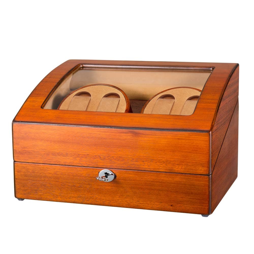 JQUEEN 4 Automatic Watch Winder with 6 Storage Case (Mandshurica)