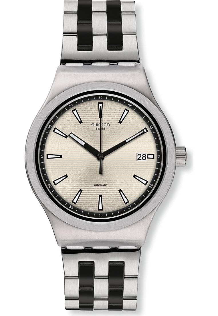 Swatch Men's Analogue Automatic Watch with Stainless Steel Strap YIS424G