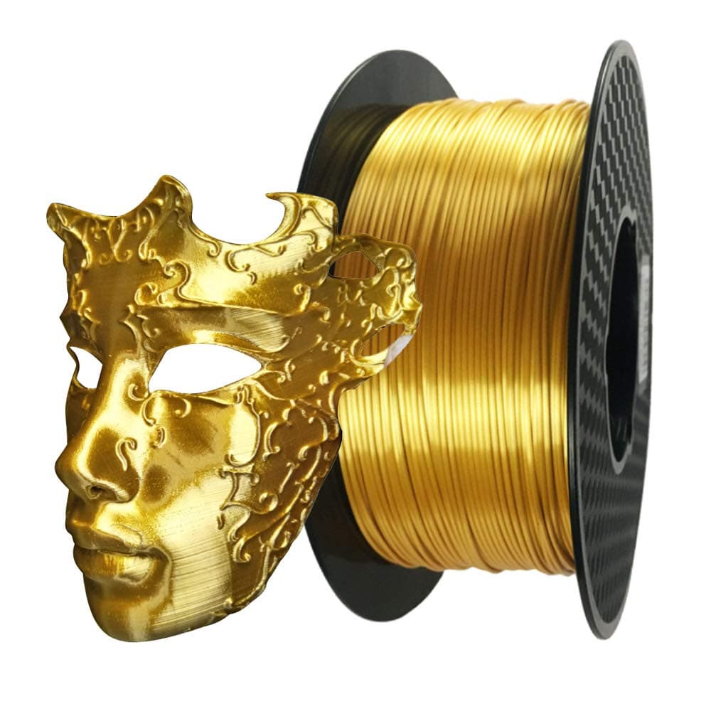 SHENGTIAN 3D Printer Silk Gold PLA Filament 1.75mm 1KG 2.2LBS Spool 3D Printing Silky Shine PLA Materials Golden Color