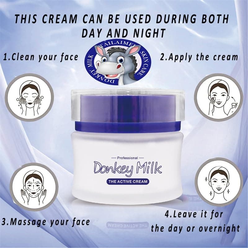 Grospe - Donkey Milk Cream, Deeply Moisturizing Face Cream that reduces wrinkles, repairs dry skin and balances water and oil.