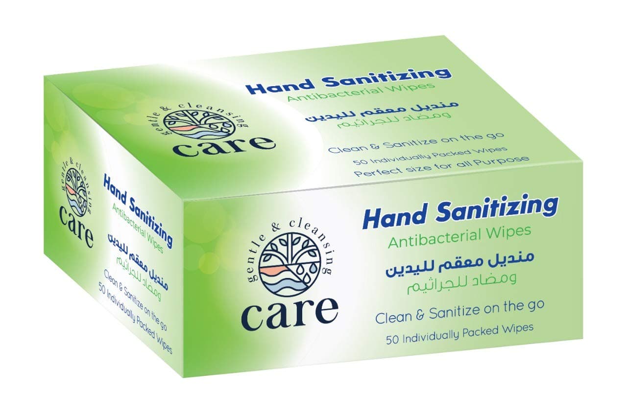 Care Wet Wipes Hand Sanitizer Box, 50 Pieces