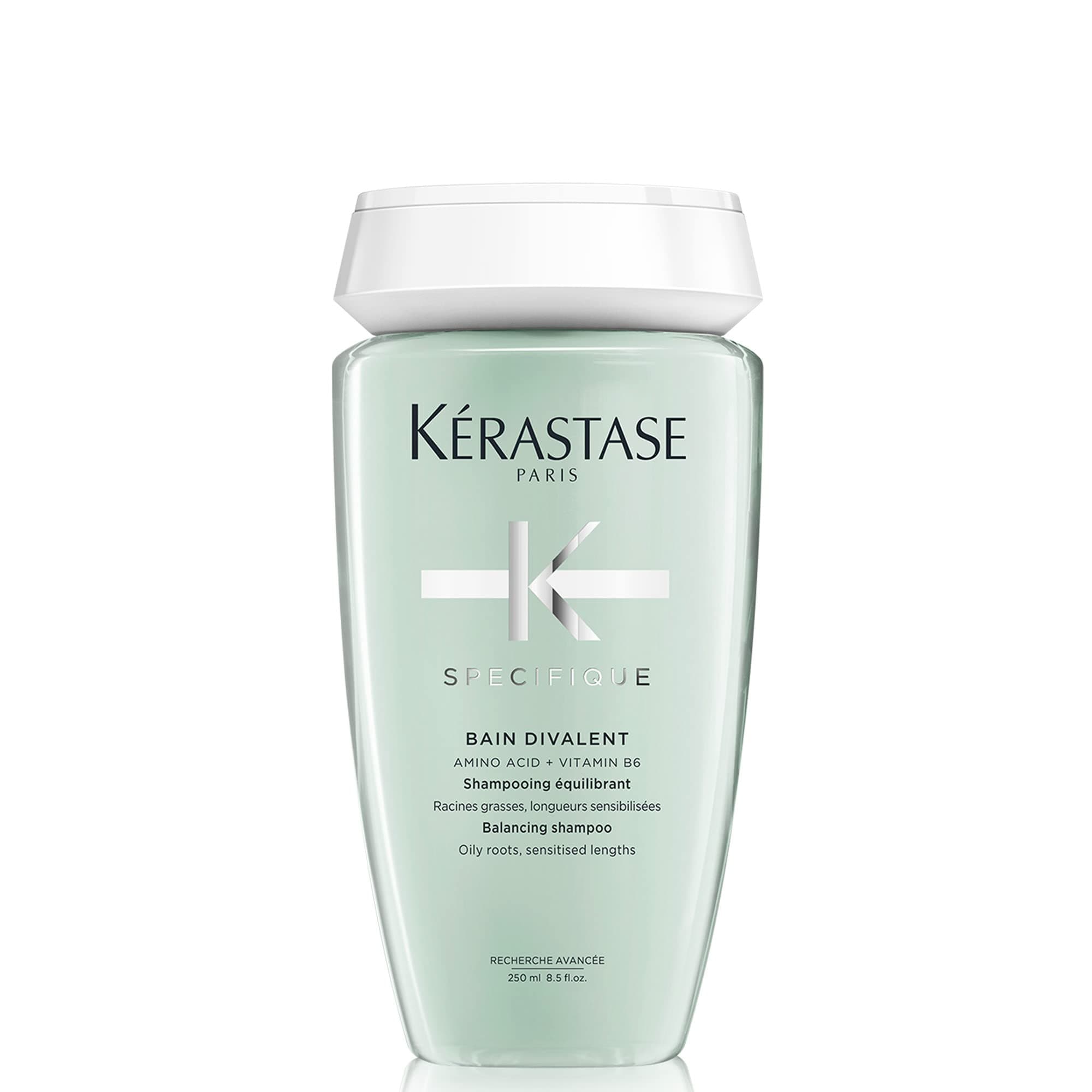 Kerastase Specifique Balancing Shampoo For Oily Scalp & Hair - Cleanses Oil From Roots and Hydrates Dry Hair Ends